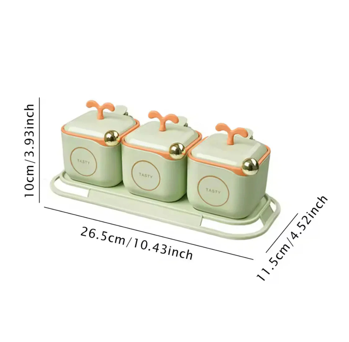 Pastel Harmony 3-Piece Seasoning Box Set