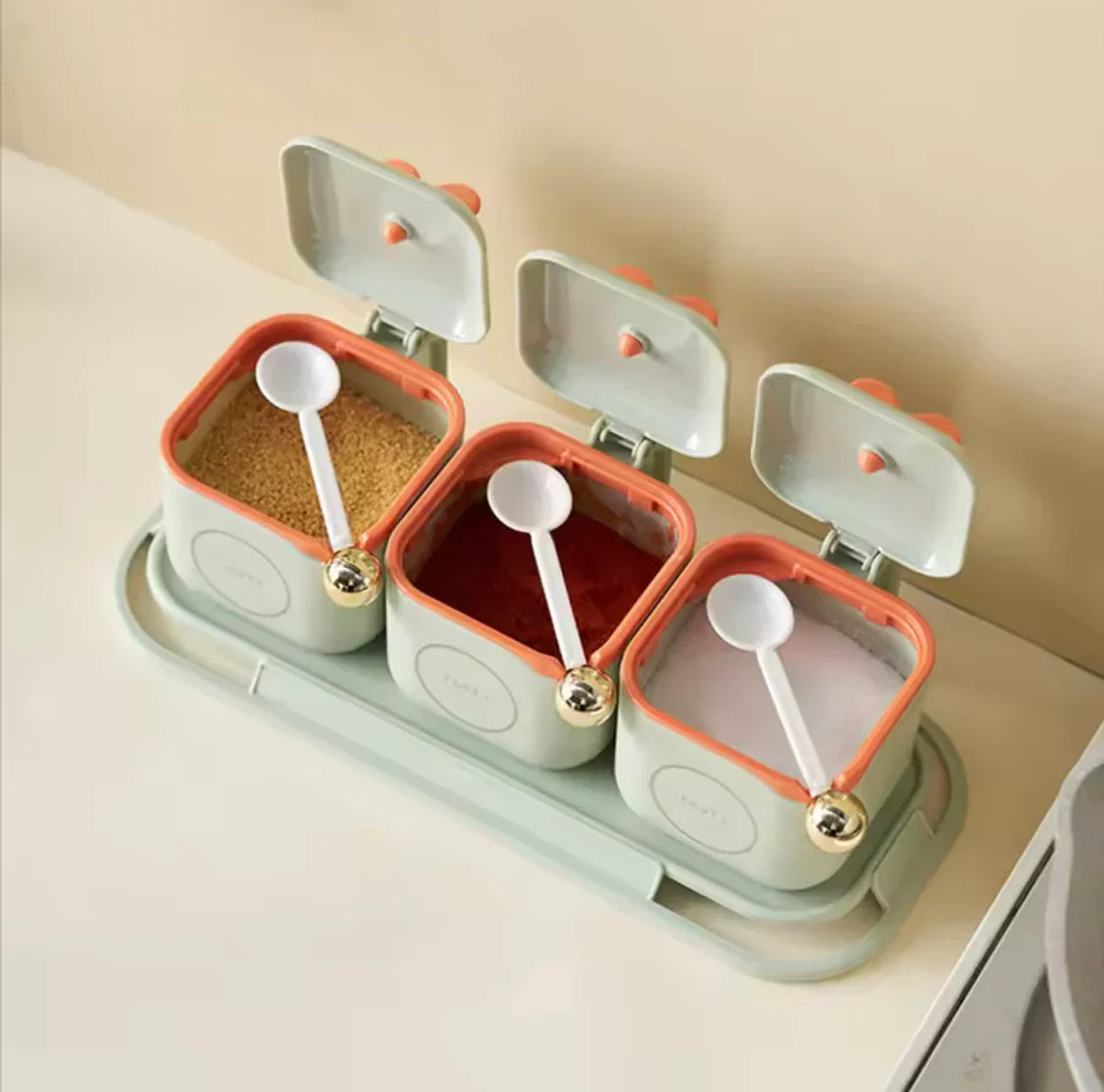 Pastel Harmony 3-Piece Seasoning Box Set