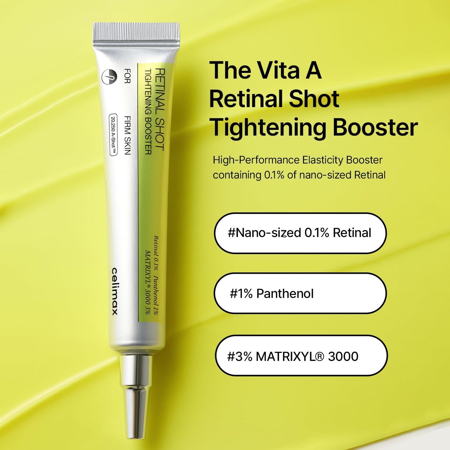 Celimax The Vita A Retinal Shot – Anti-Aging + شد البشرة | يقلل التجاعيد والمسام, 15ml