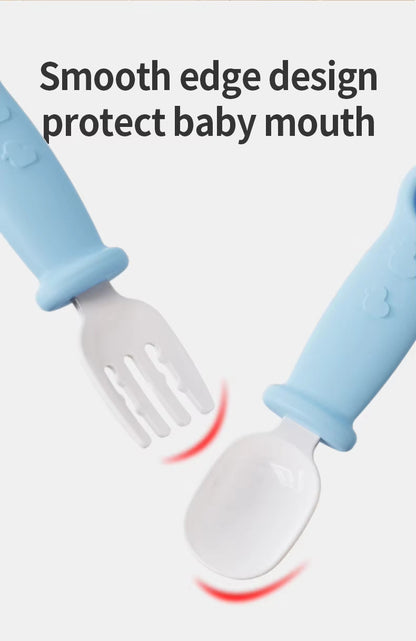 Baby Pack Of 2 Silicone Spoon Feeding Set Yellow - Sunshine