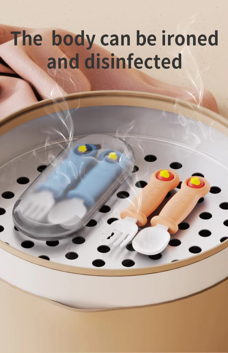 Baby Pack Of 2 Silicone Spoon Feeding Set Yellow - Sunshine