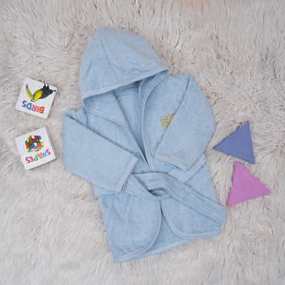 Baby Bathrobe Sky Blue - Sunshine