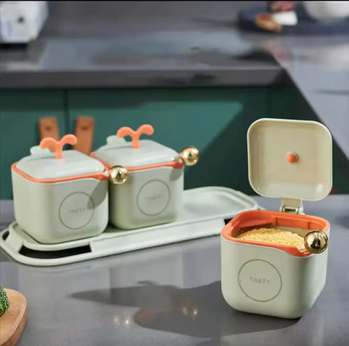 Pastel Harmony 3-Piece Seasoning Box Set